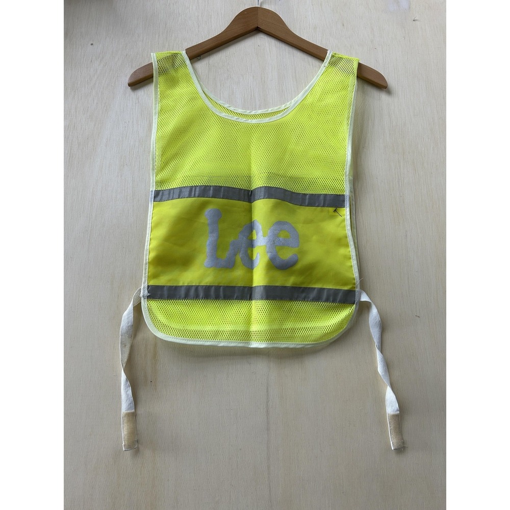 Lee Safety Vest‎ Mens One Size Yellow High Vis Reflective Mesh Workwear Nylon